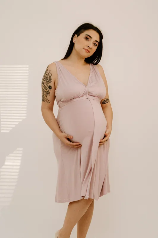 Juliet Labor & Postpartum Gown in Mauve-Limited Time