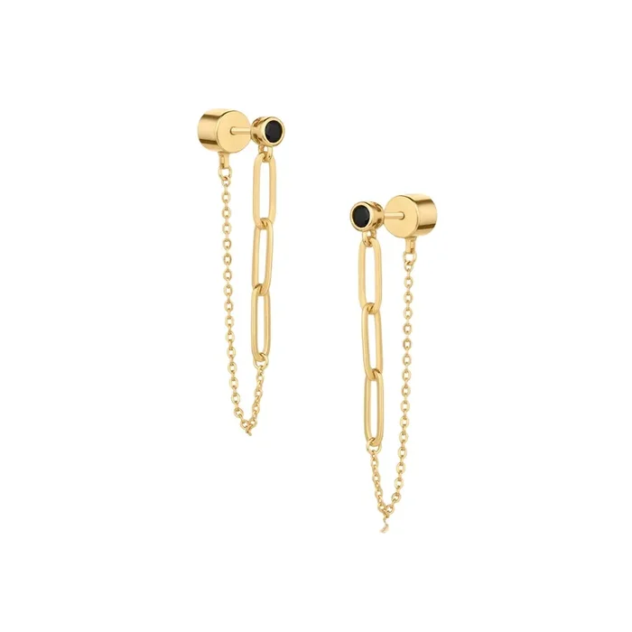 Juni Black Earrings