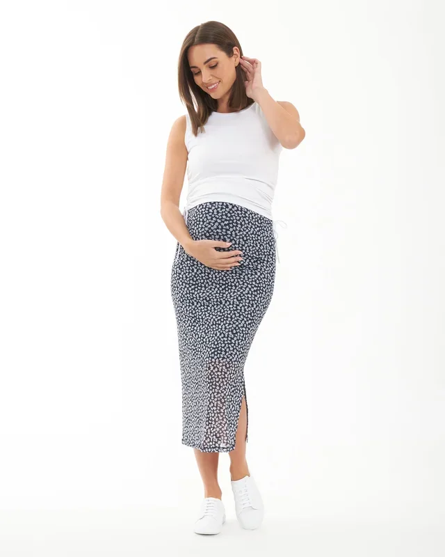 Kara Mesh Skirt Navy