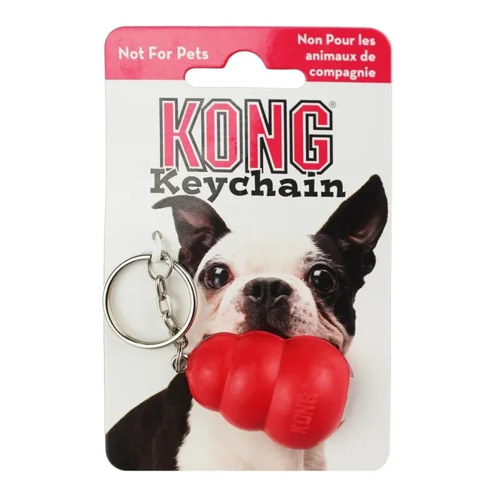 Keychain Classic KONG Natural Rubber Key Ring (Not For Pets)