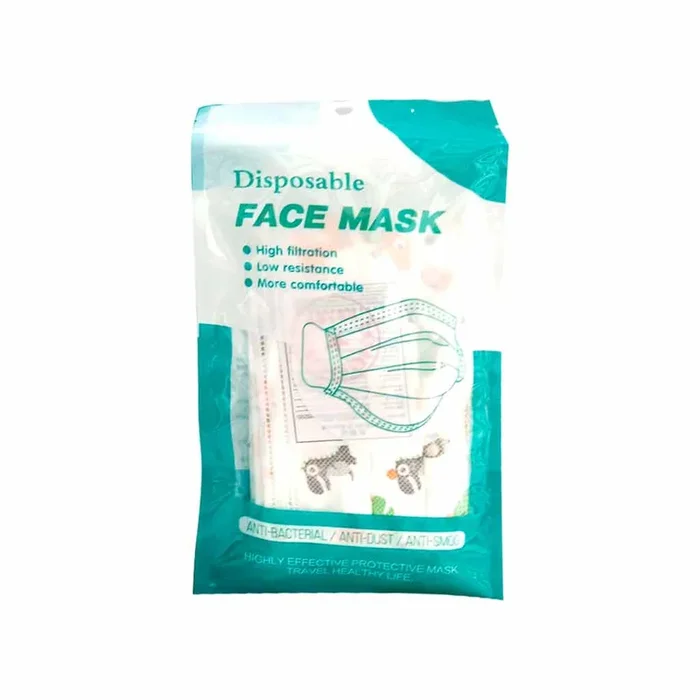 Kids Disp Facemask Earloops Hq 10’S Assorted