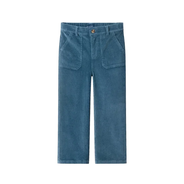 Kids Wide Leg Corduroy Pants | Blue
