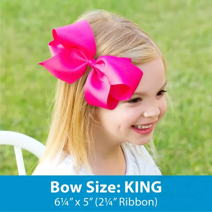 King Classic Grosgrain Hair Bow (Plain Wrap)- Gold