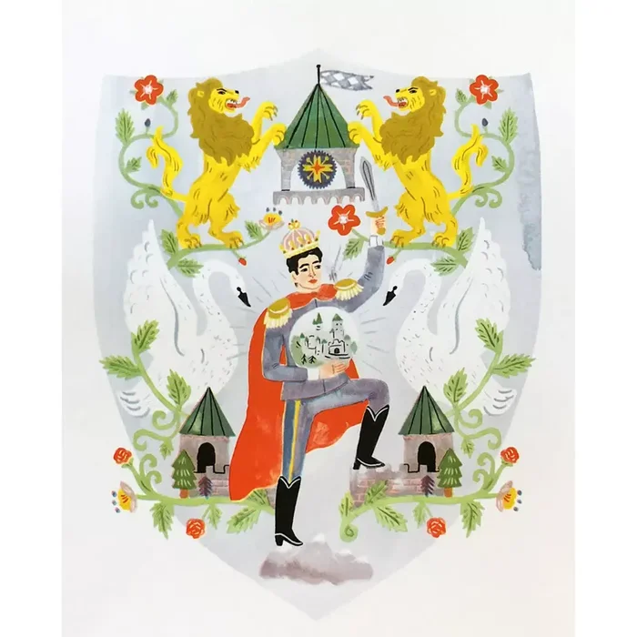 King Ludwig Ii Risograph Print