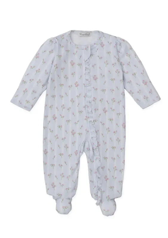 Kissy Kissy Blue Ribbon Stripe Bouquet Footie