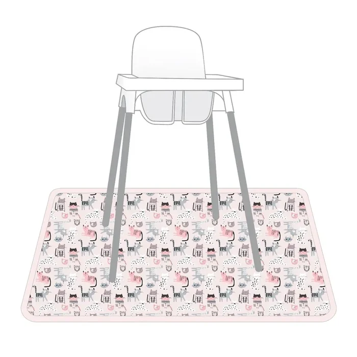 Kitty Splash Mat – A Waterproof Catch-all For Highchair Spills And More!
