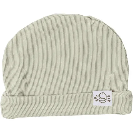 Knit Beanie In Green (ribbed)