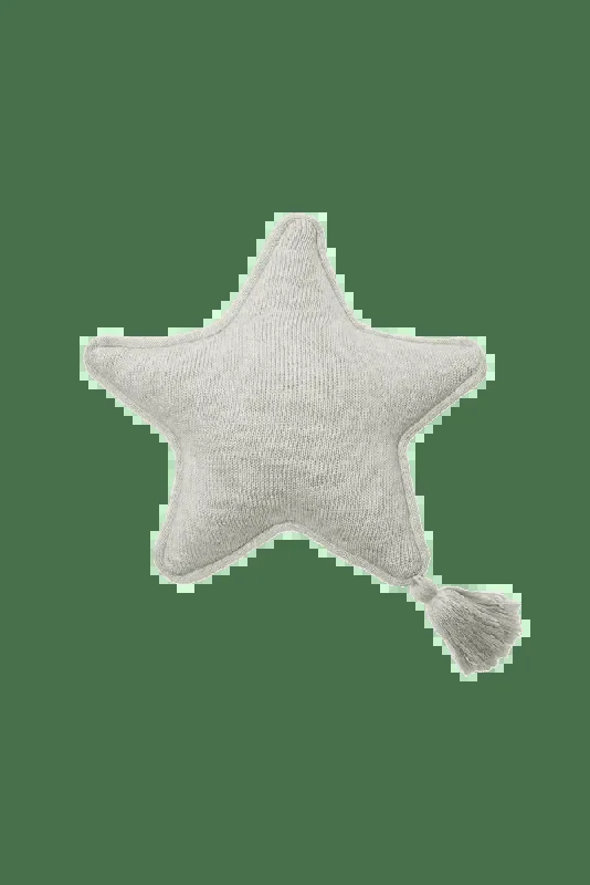 Knitted Cushion Twinkle Star Grey – Stars