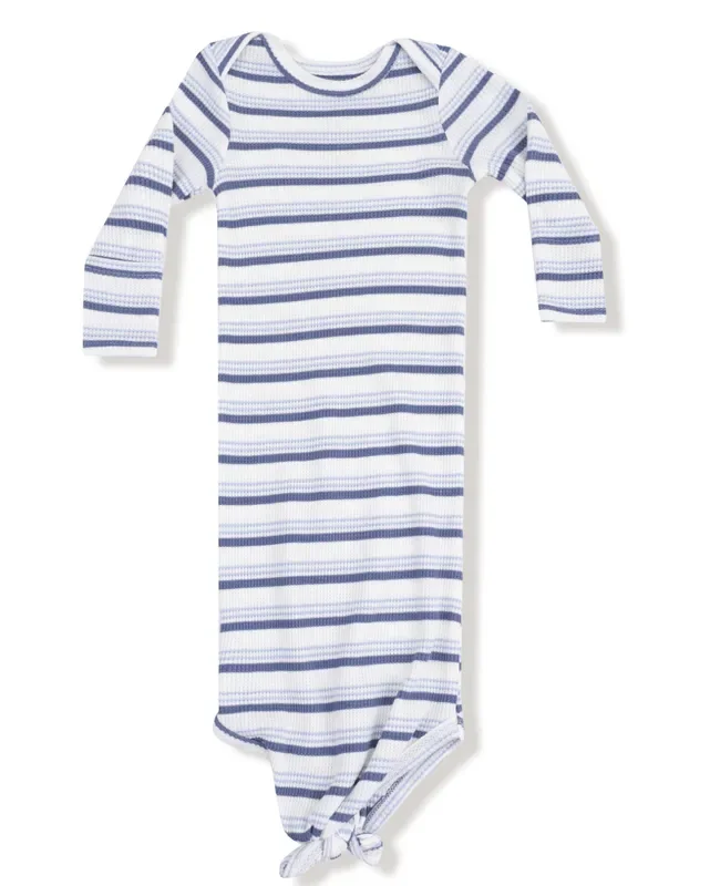 Knotted Gown | Blue Vintage Stripe