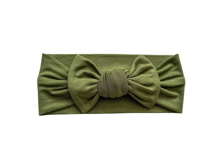Knotted Headband – Olive Green