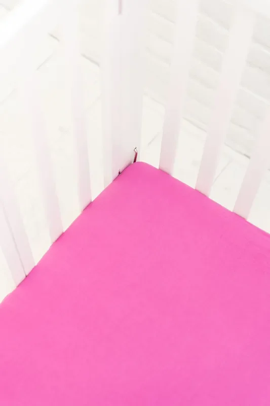 Korrie Pink Bamboo Crib Sheet