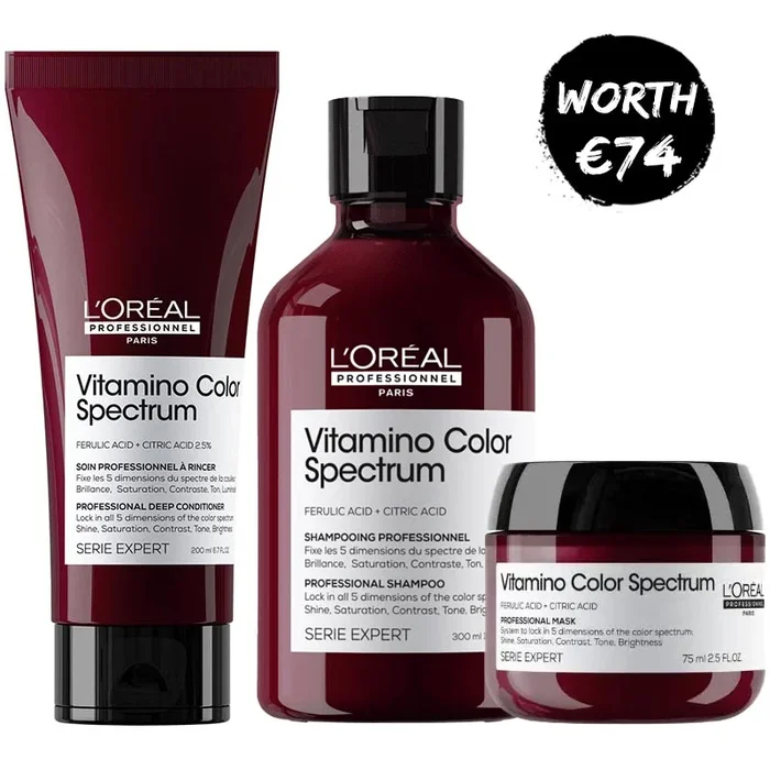 L’Oreal Professionnel Vitamino Color Shampoo & Conditioner Duo + FREE Mask 75ml