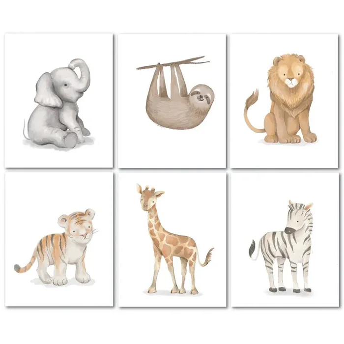 Lambs & Ivy Baby Jungle Safari Jungle Unframed Wall Art
