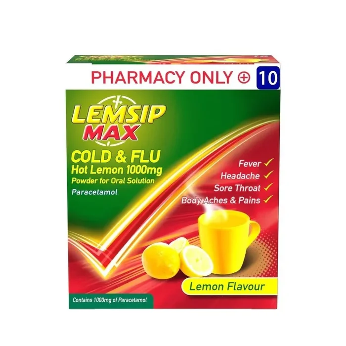 LEMSIP MAX LEMON 1000 MG 10S
