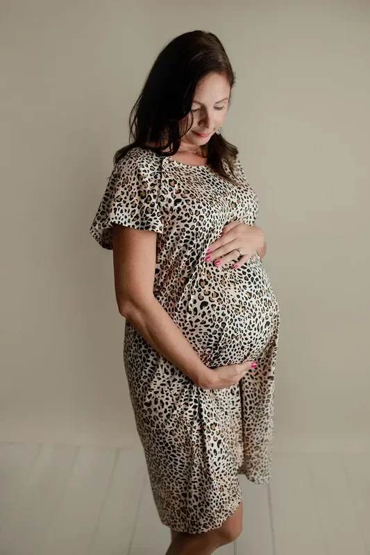 Leopard Print Labor & Delivery Nursing Hospital Gown