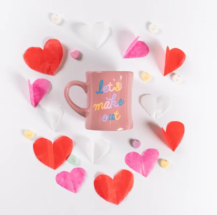 Let’s Make Out Pink Diner Mug