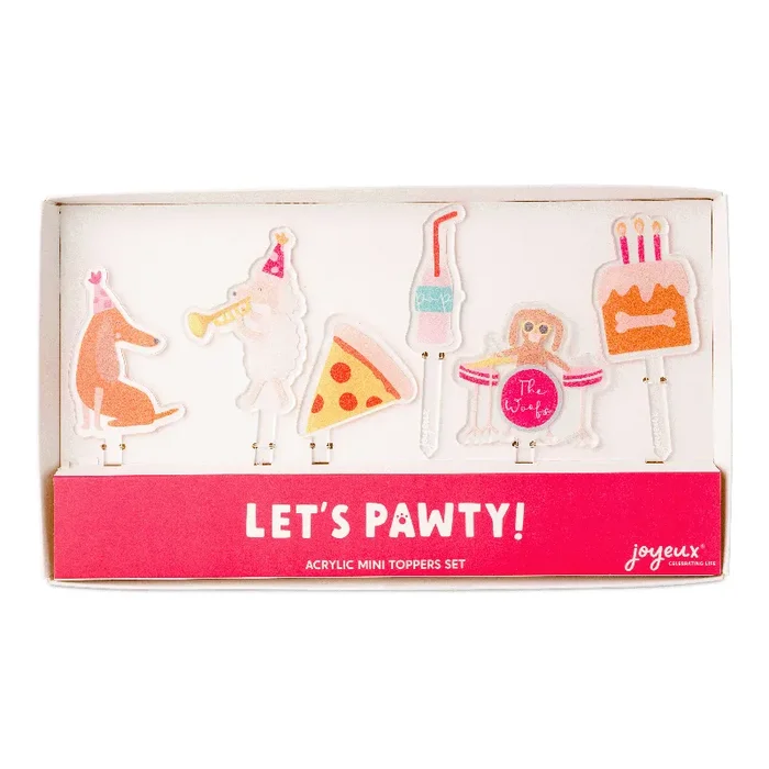 Let’s Pawty Acrylic Mini Topper Set
