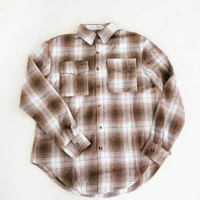 Lightweight Brown Flannel – Adult