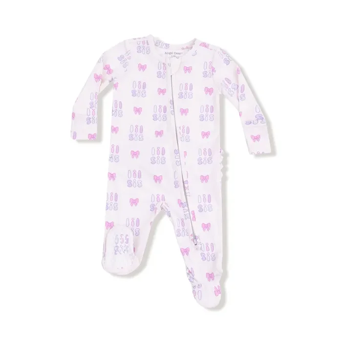 Lil Sis – 2 Way Zipper Ruffle Back Footie