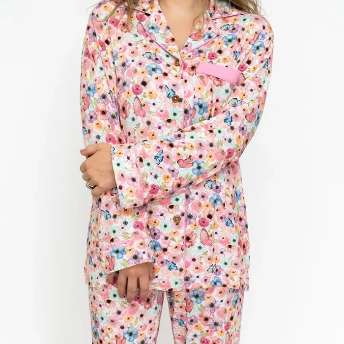 Lillian’s Garden Butterflies Bamboo Women’s Luxe Lounge Set