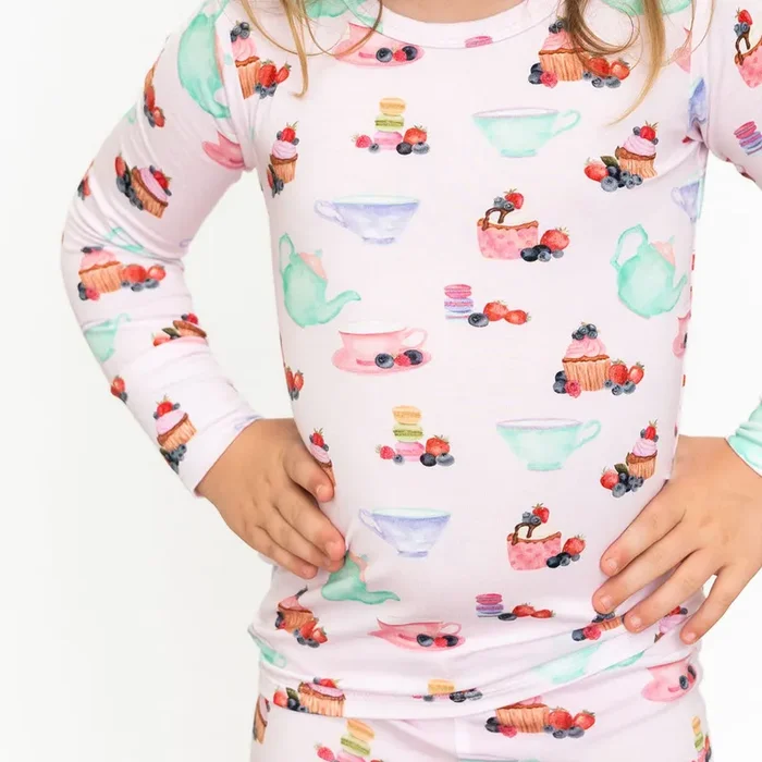 Lillian’s Garden Tea Party Bamboo 2-piece Long Sleeve Set