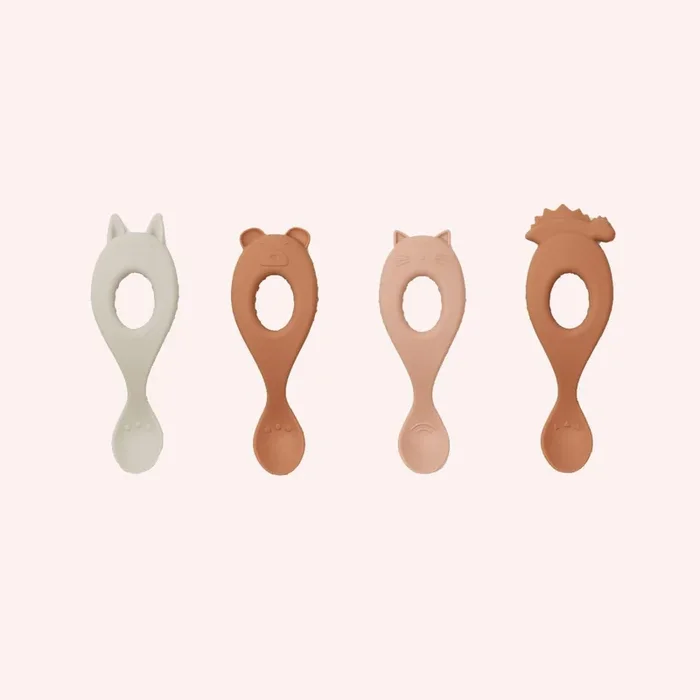 Liva Silicone Spoon – 4 pack – Rose Mix