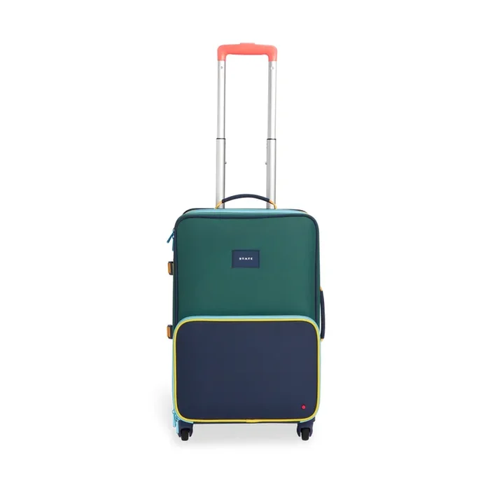 Logan Carry-On Suitcase – Green/Navy