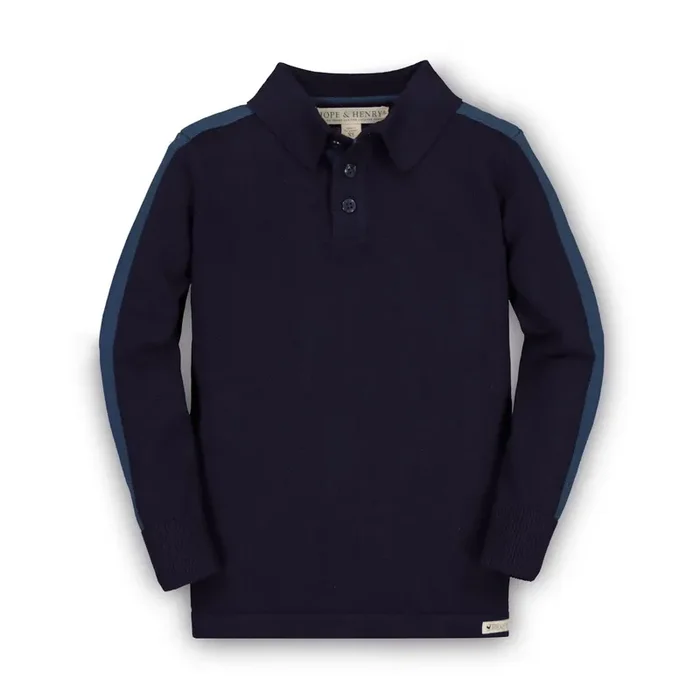 Long Sleeve Organic Sweater Polo