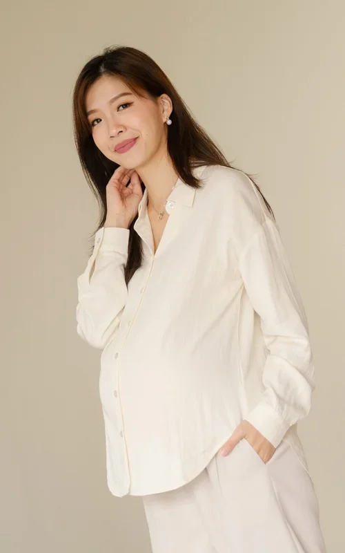 Lucille Oversized Nursing Shirt
