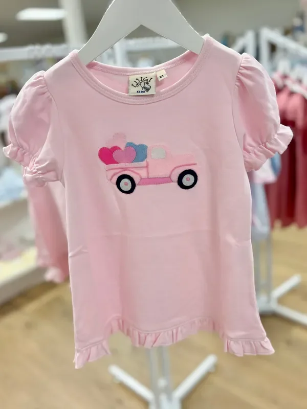 Luigi Kids Light Pink Valentine Truck Top