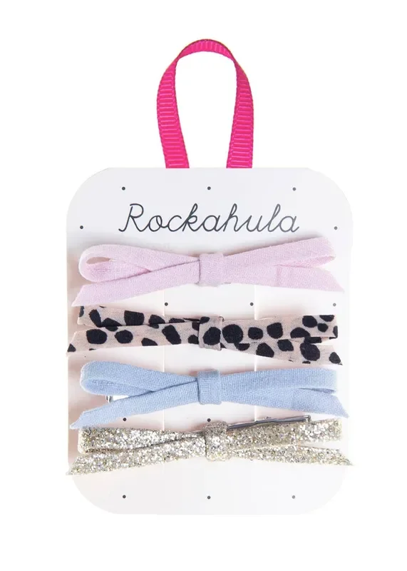 Luna Leopard Skinny Bow Clips