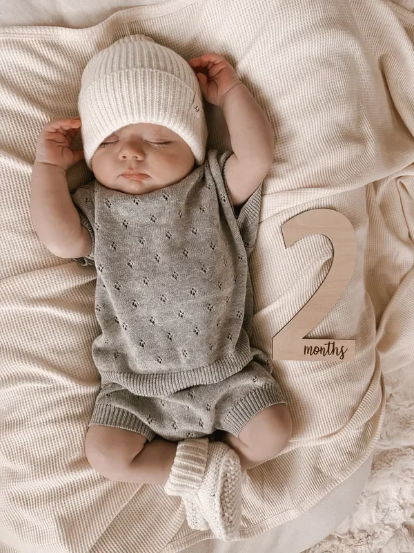 Luna + Luca Pointelle Set – Heather Gray
