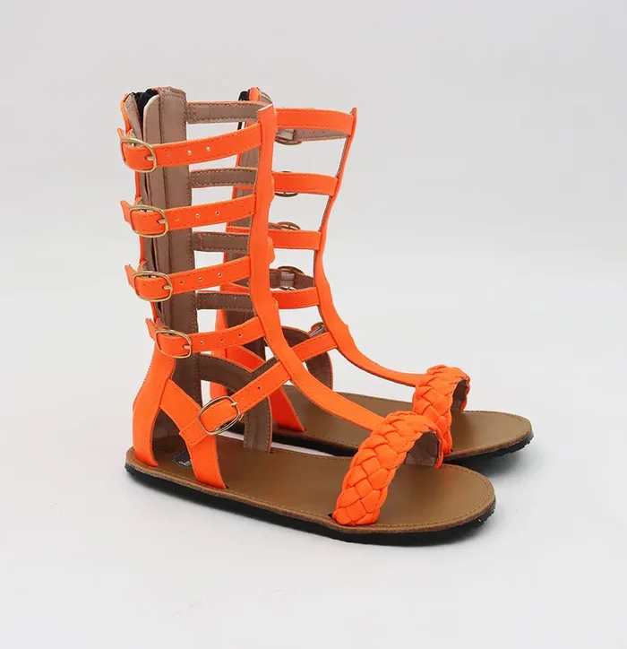 Maddie Gladiator Sandals – Neon Orange