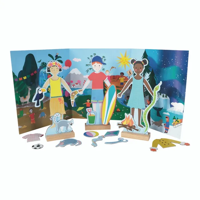 Magnetic Dress Up One World – Wooden Toy