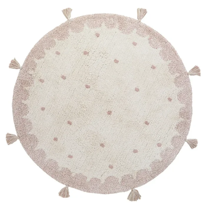 Mallen Round Children’s Rug With Polka Dots