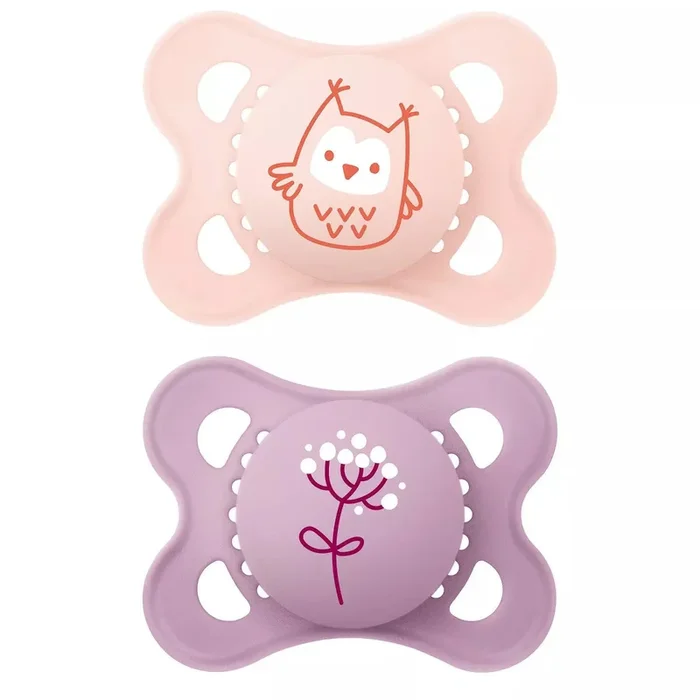 MAM Mini Air Pacifiers, Pacifier 0-6 Months, Best Pacifier for Breastfed Babies, (Pack of 2)