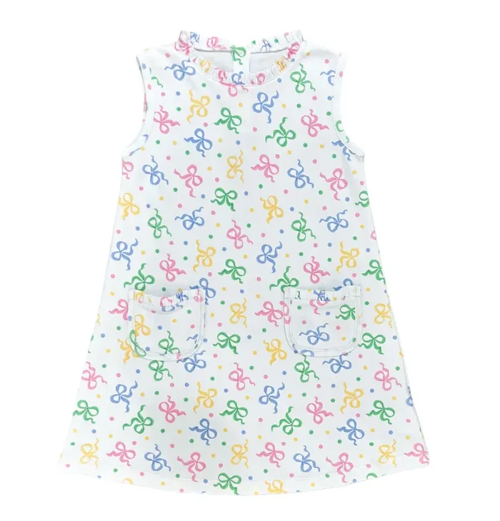 Margot Dress | Pastel Bows Knit