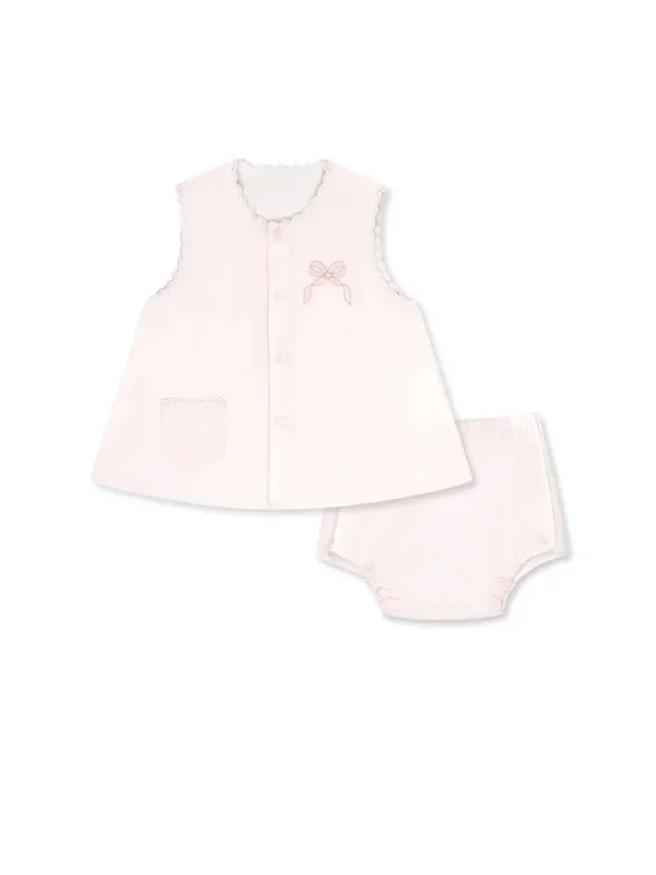 Maria Pink Bow Blessings Diaper Set