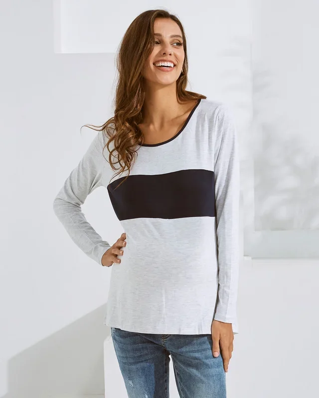 Maternity and Nursing Long Sleeve T-Shirt