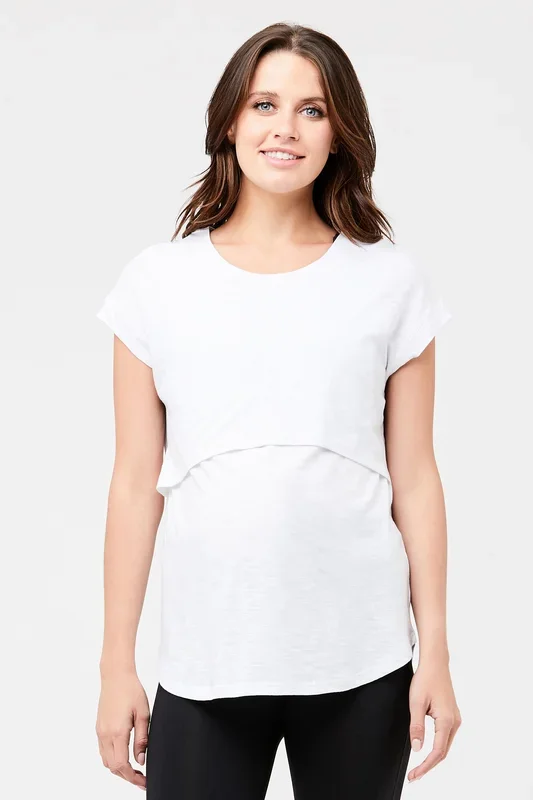 Maternity and nursing shirt, Relax Fit, white