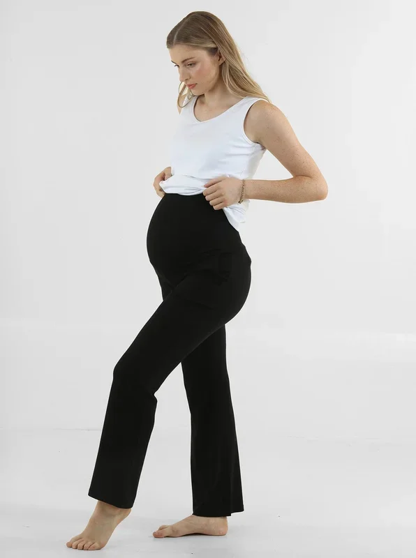Maternity Bamboo/Cotton Black Lounge Pants