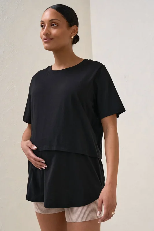 Me And You Nursing Tee – Black
