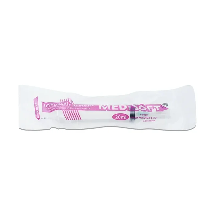 Medisoft Disp Syringe 20Ml L Lock 21G X 1.5 25 Pieces