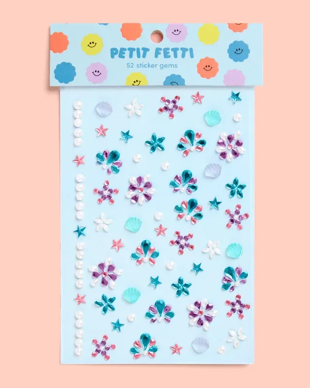 Mermaid Gem Set – 52 Adhesive Face Gems