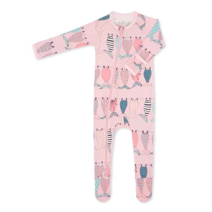Mermaid Tails Footie – Pink