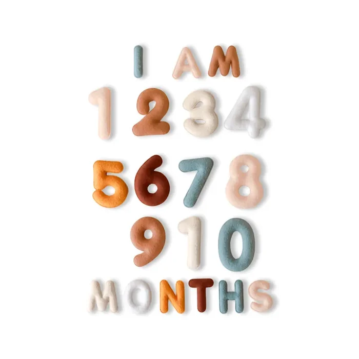 Milestone Felt Numbers In Neutral