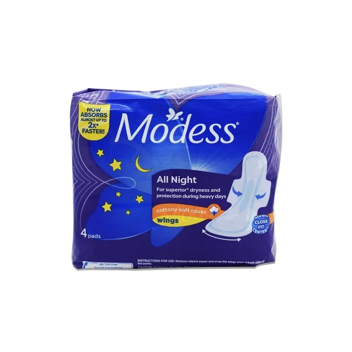 Modess All Night Cottony Soft(W/Wing)-1X4