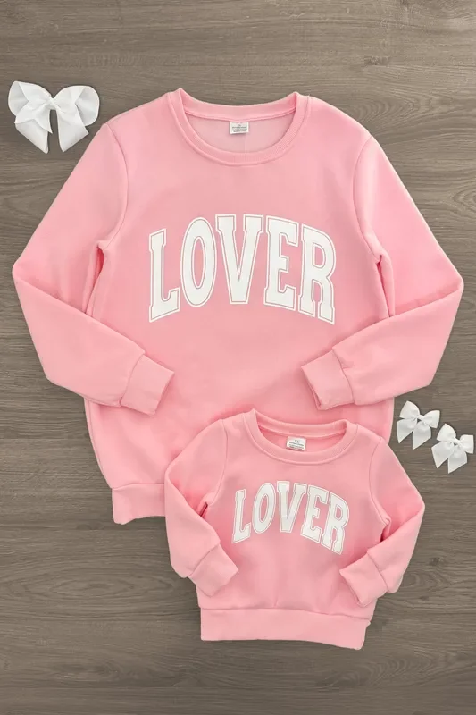 Mom & Me – “Lover ” Pink Sweatshirt