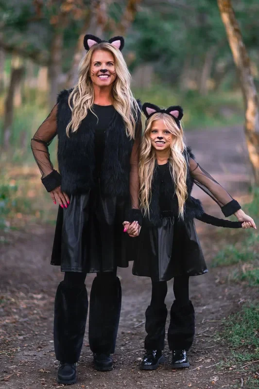 Mom & Me – Black Cat Costume Set