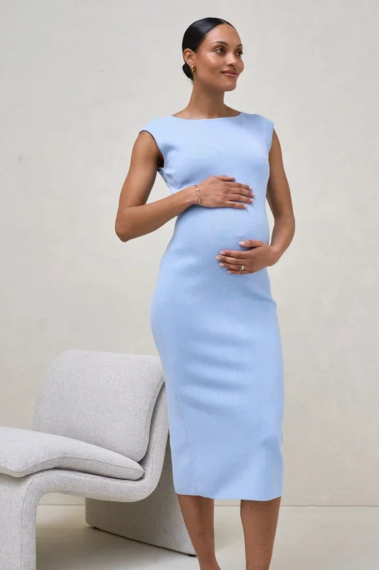 Momento Midi Dress – Cornflower